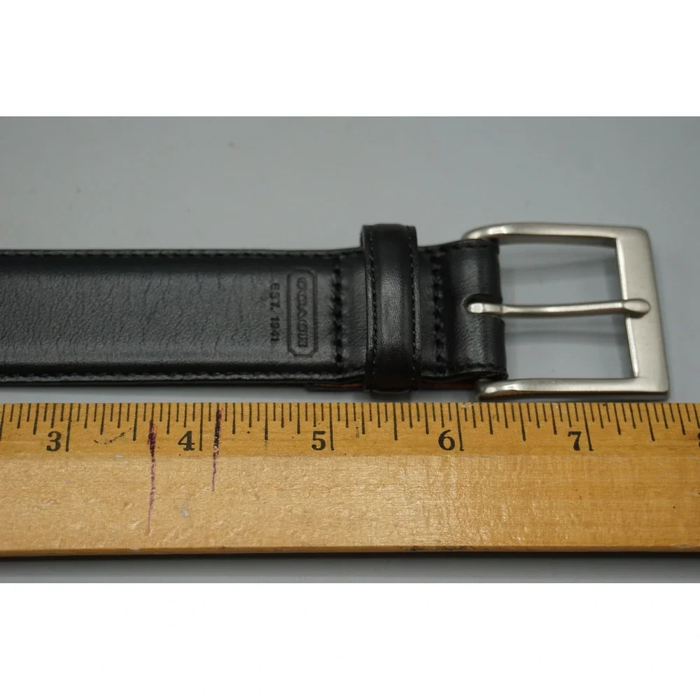 Coach Mens Black Calfskin Leather Belt Made in Italy 42 105cm 5953